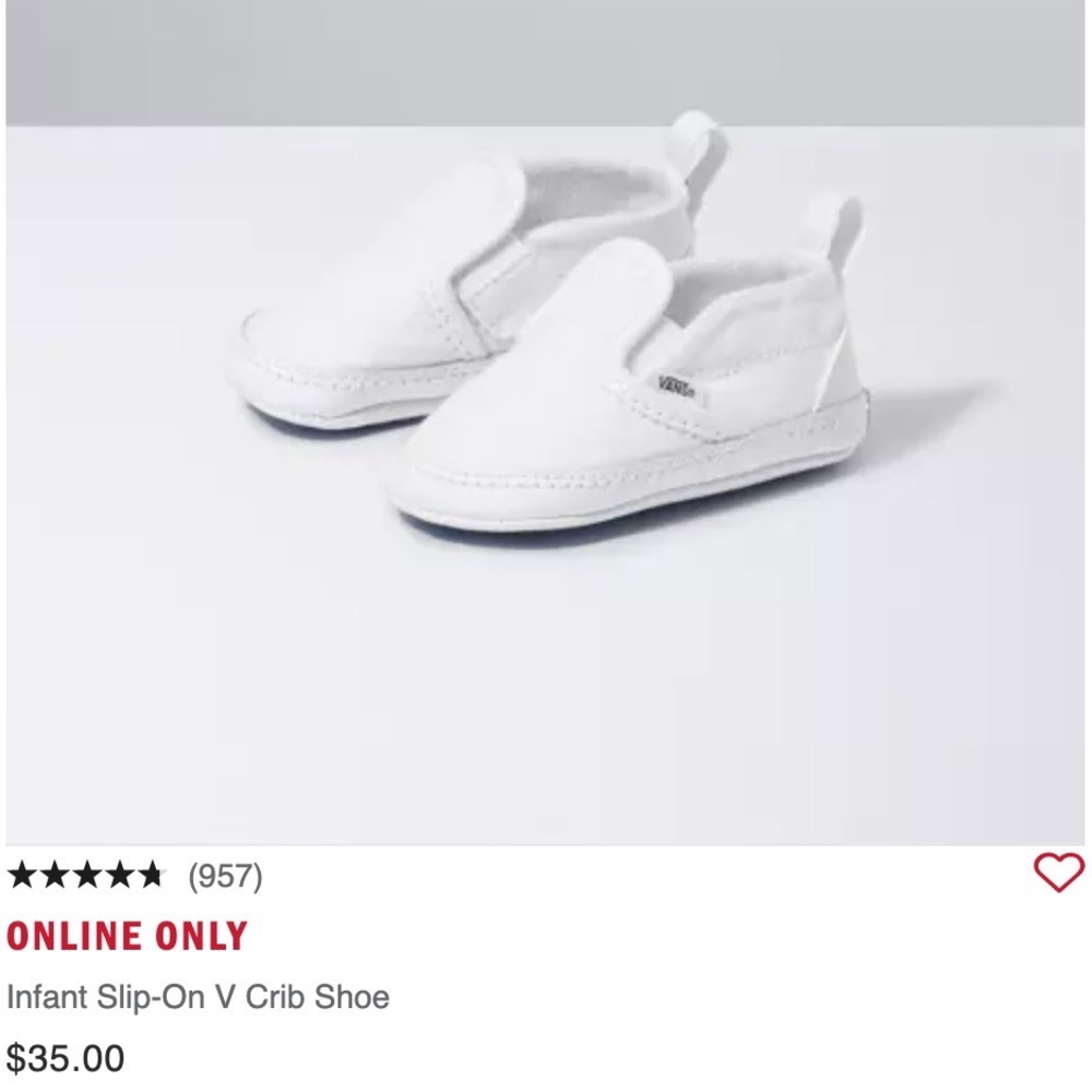 Vans Slip On V Crib Shoe